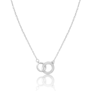 S/S Interlocking Circle Necklace