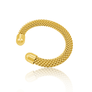 Modern Textured Open Bangle