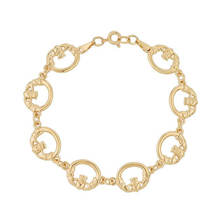 Gold plated Claddagh bracelet
