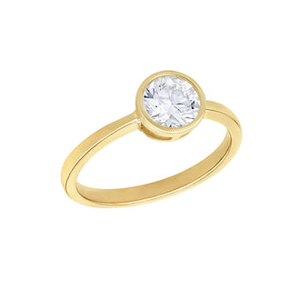 Round Lab Created Diamond Ring