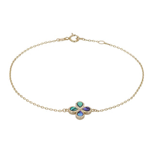 Paua Shell Clover Bracelet