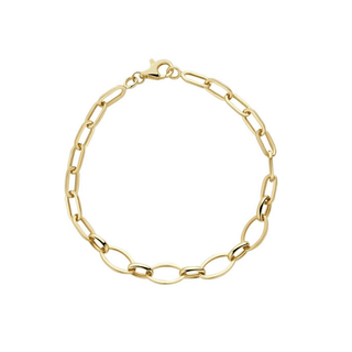GOLD OPEN OVAL LINK BRACELET