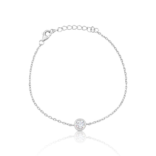 Silver Classic Solitaire Bracelet