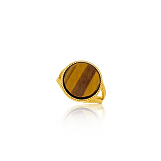 Tiger’s Eye Adjustable Signet Ring