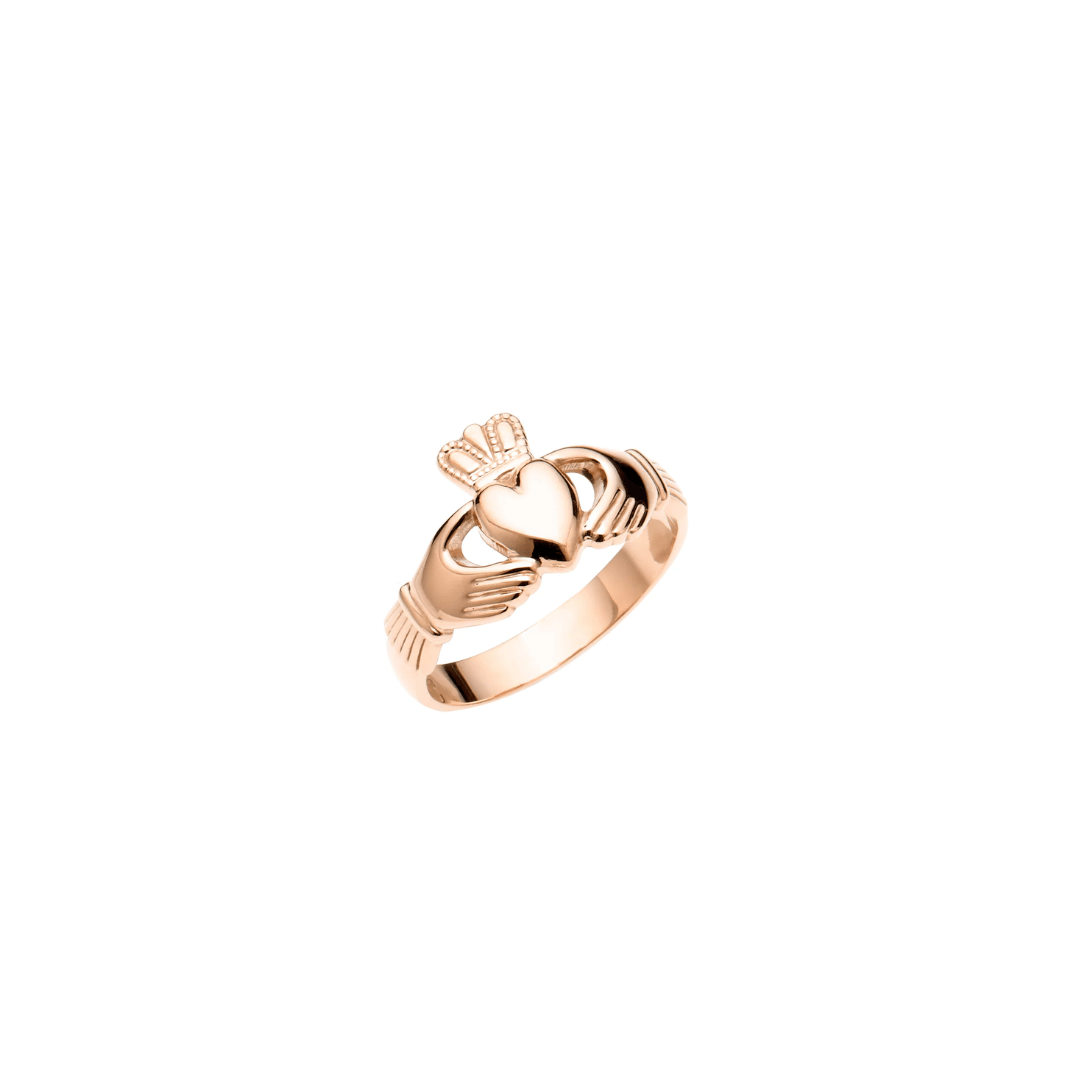 9ct Rose Gold Claddagh Ring โ รr Jewellery