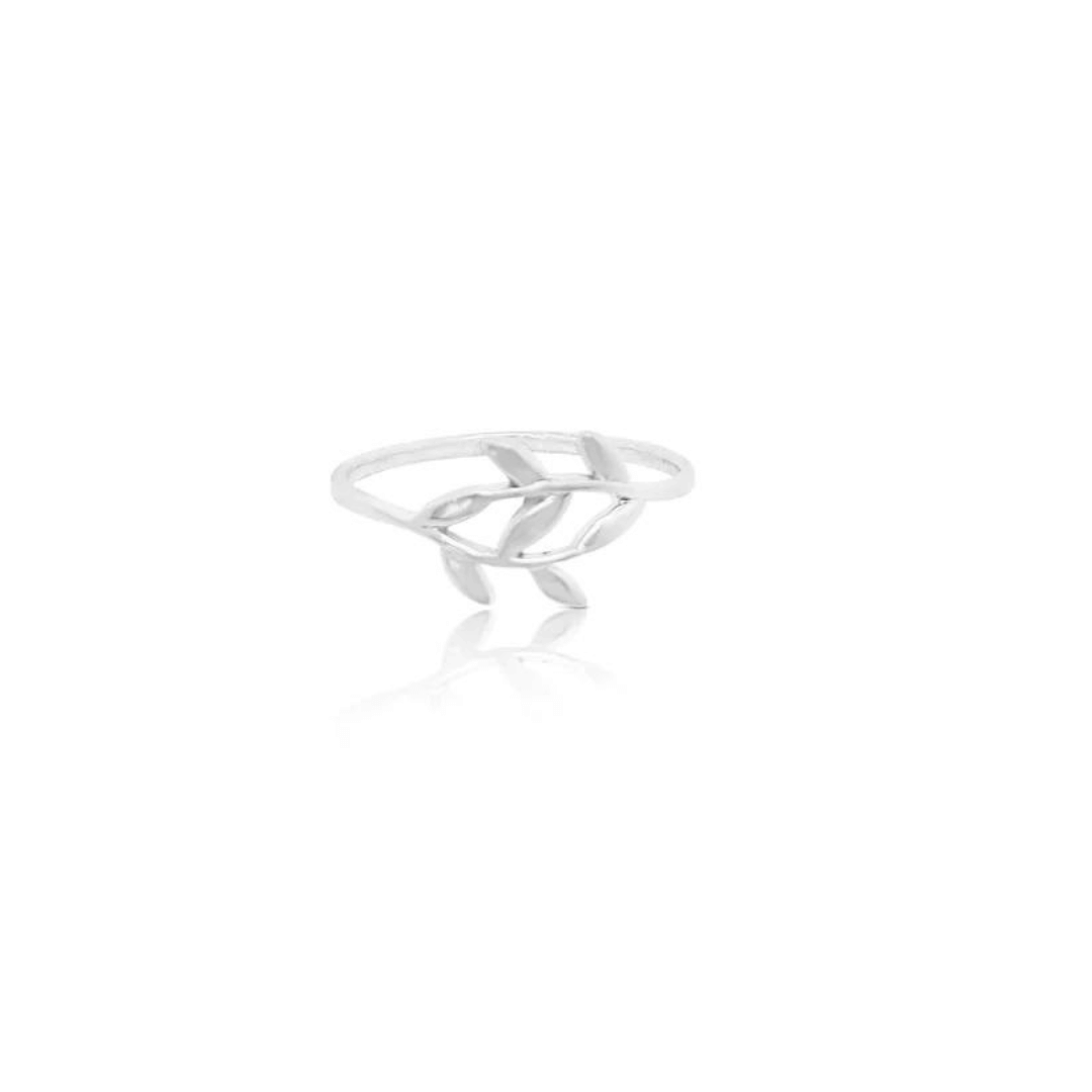 Silver Laurel Ring
