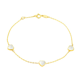 Pearls Heart Petals Bracelet