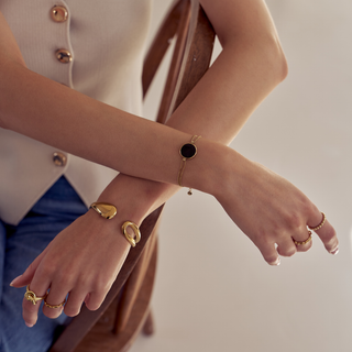 Double Chain Noir Bracelet