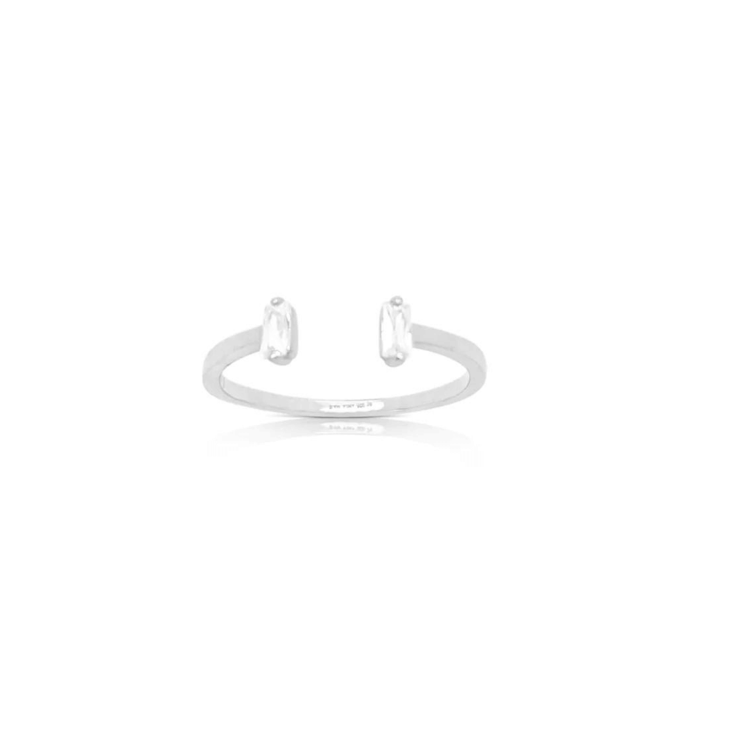 Silver Glow Adjustable Ring