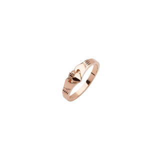 10ct Rose Gold Stackable Claddagh Ring
