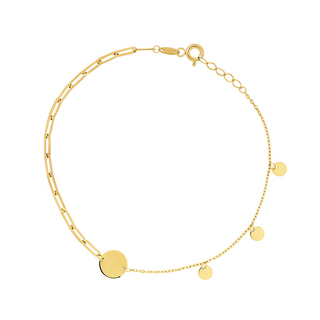 9ct Gold Multi Link Round Chain Bracelet