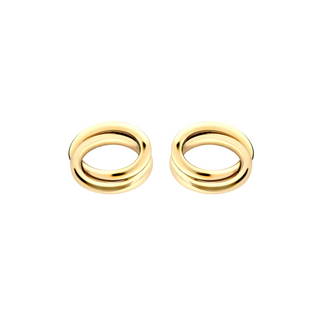 9ct Gold Oval Stud Earrings