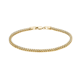 9ct Gold Square Spiga Chain Bracelet