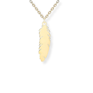 9ct Gold Feather Necklace
