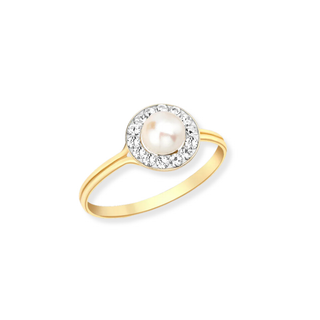 9ct Gold Freshwater Pearl Round Ring