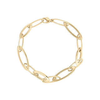 9ct Gold Long Oval Full Linked Bracelet