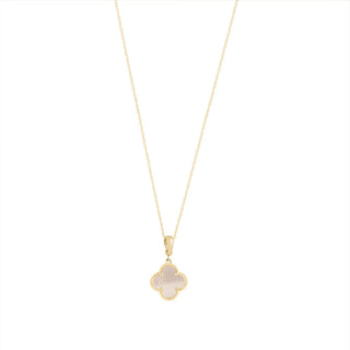 9ct Gold Mother of Pearl Clover Pendant