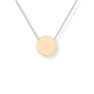 9ct Rose Gold Single Disc