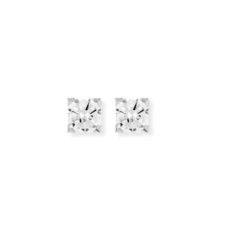 Pair of square-cut stud earrings
