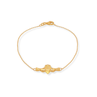 9ct Yellow Gold Claddagh Bracelet