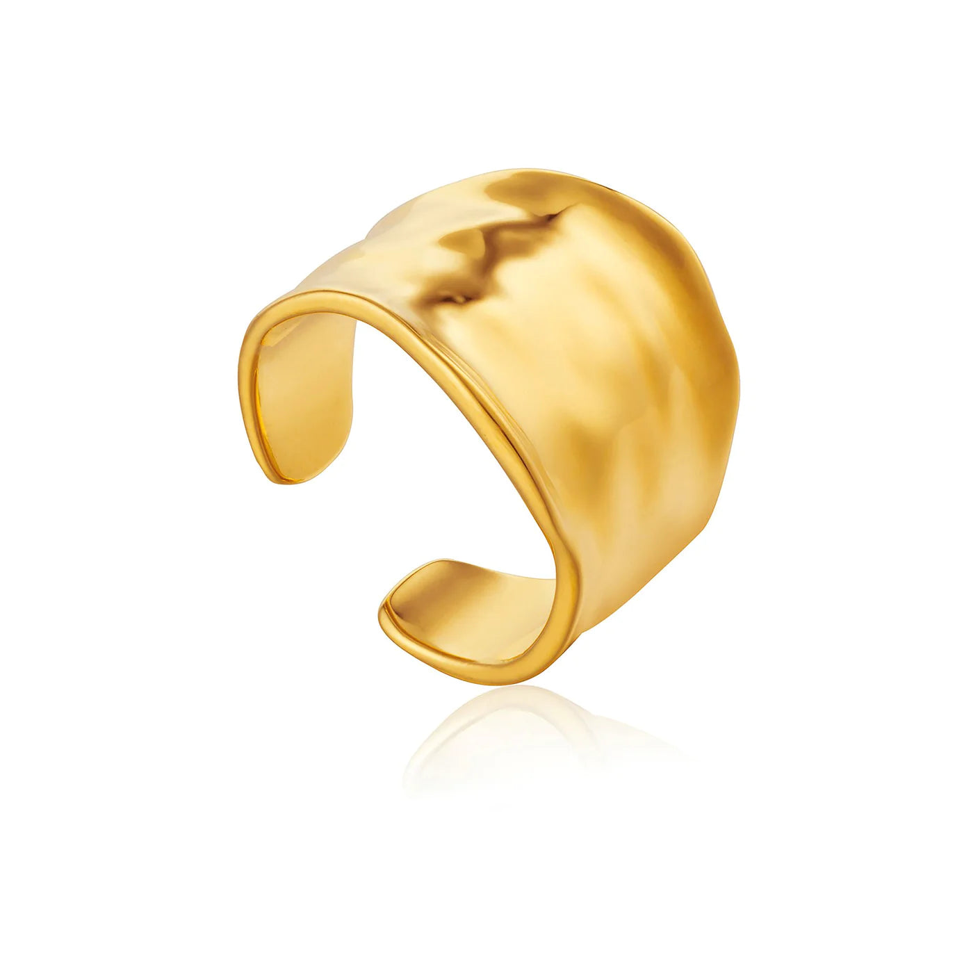 Gold Crush Wide Adjustable Ring