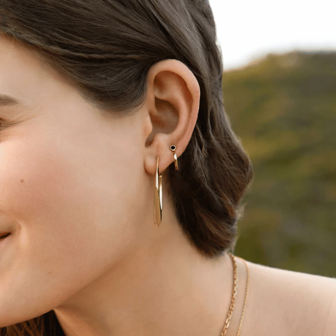 Gold Geometric Hoop Earrings