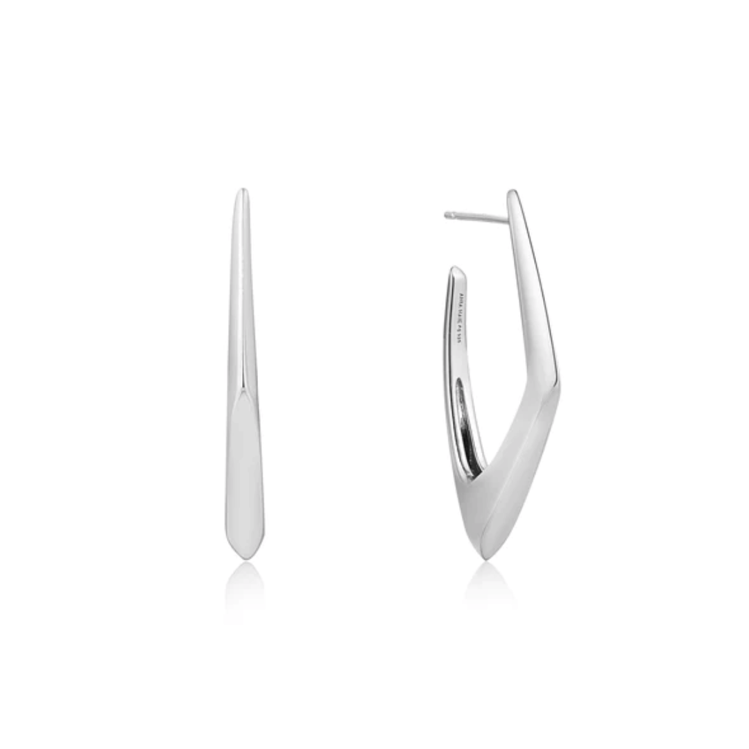 Silver Geometric Hoop Earrings
