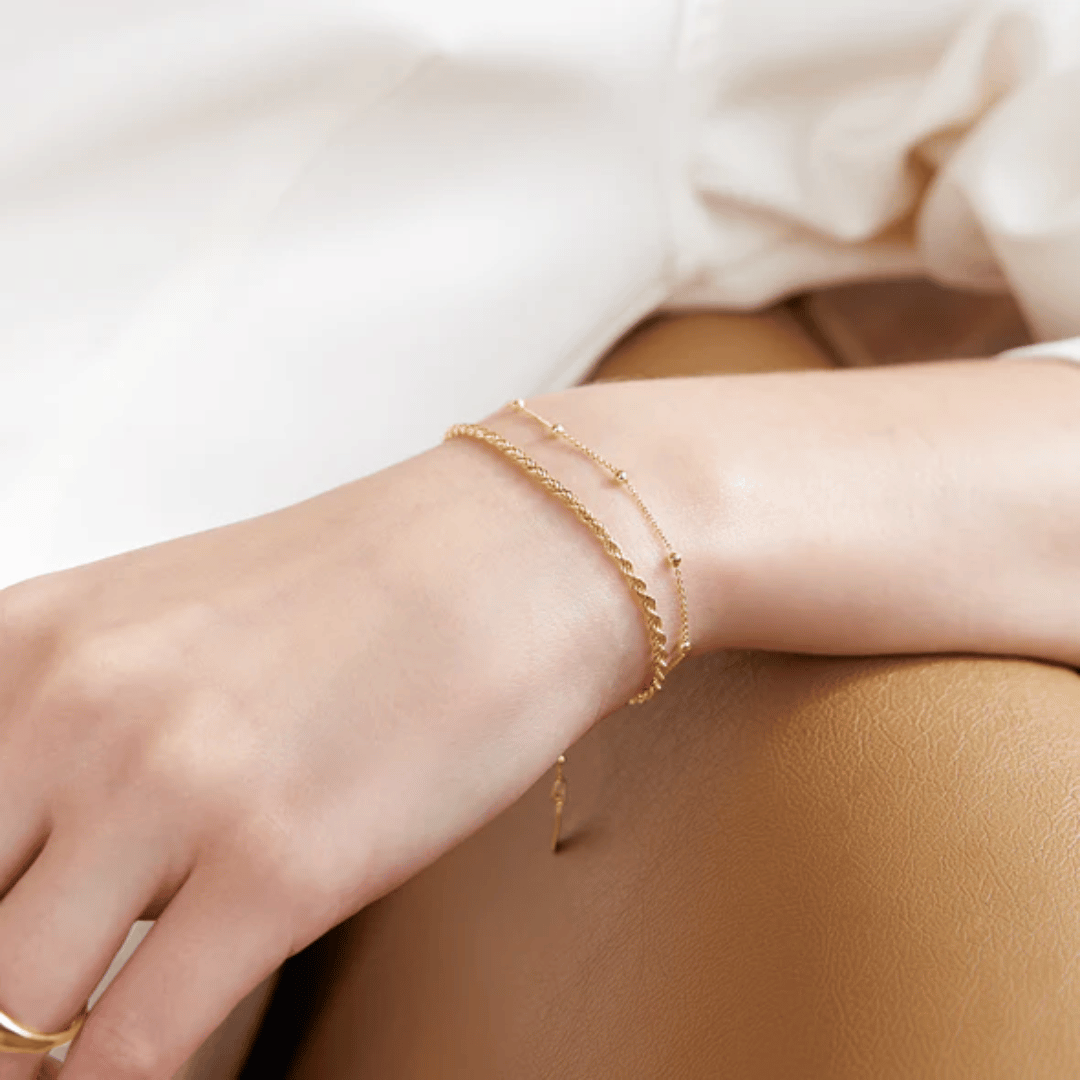 Gold Rope Twist Bracelet