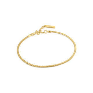 Gold Flat Snake Chain Bracelet