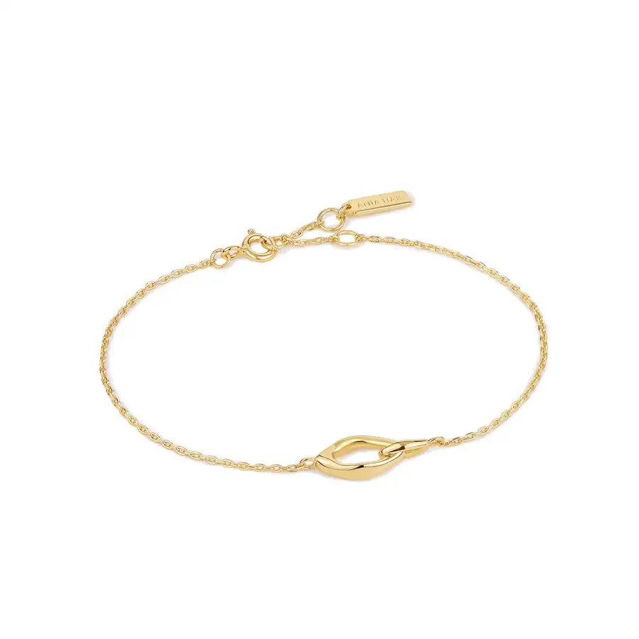 Wave Link Bracelet Gold
