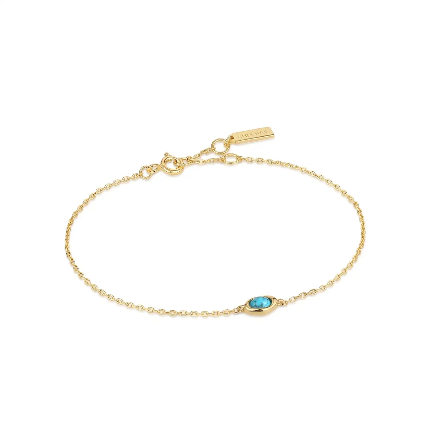 Turquoise Wave Bracelet Gold