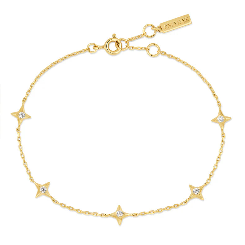 Gold Stars Station Bracelet