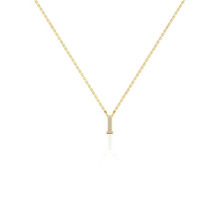 9ct CZ Gold Dainty Initial Necklace