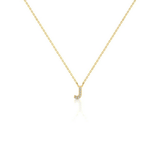 9ct CZ Gold Dainty Initial Necklace