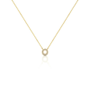 9ct CZ Gold Dainty Initial Necklace