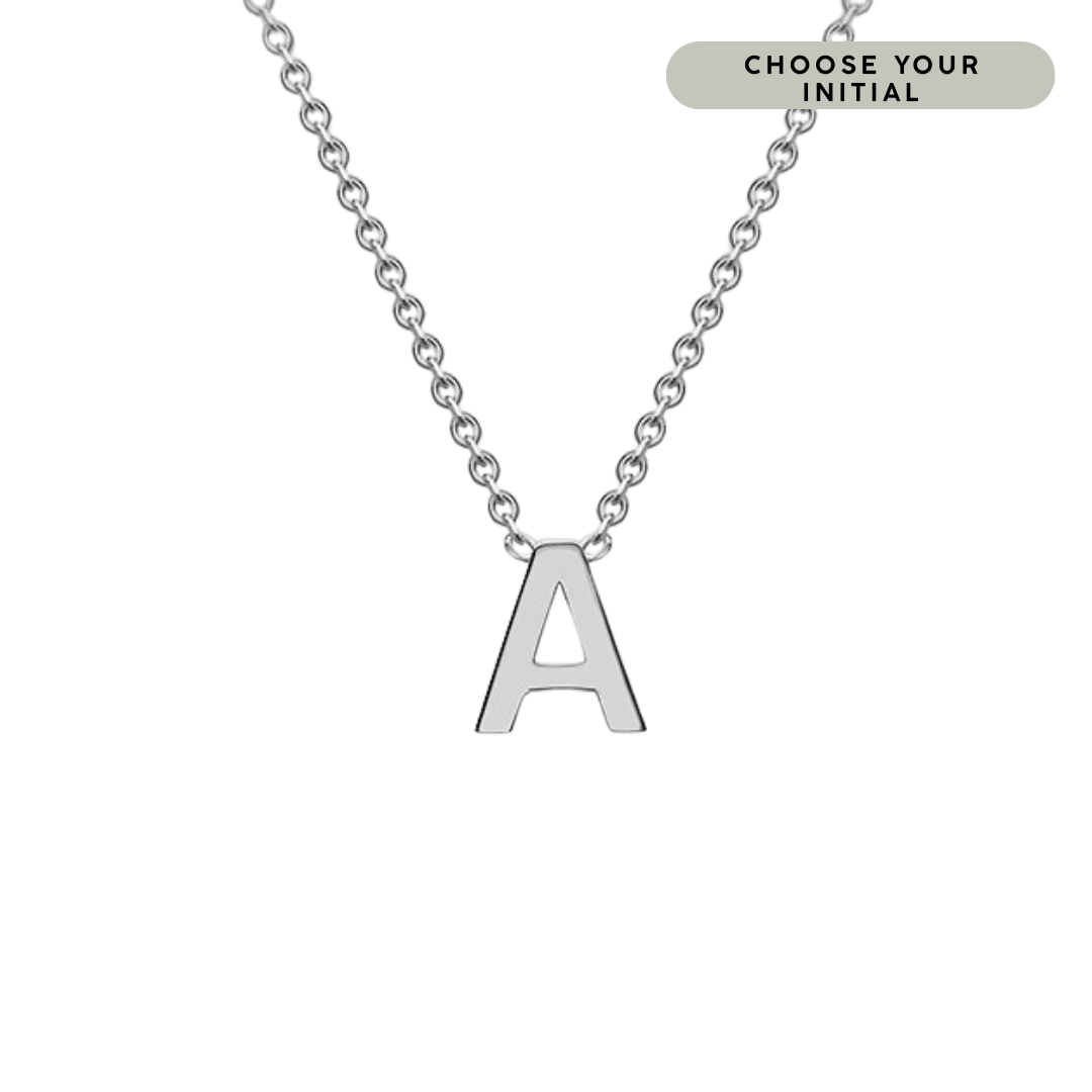 Silver Petite Initial Necklace