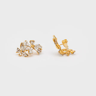 Bo berry gold crystal earrings