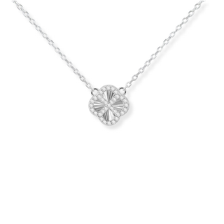 CZ Rainbow Clover Adjustable Necklace