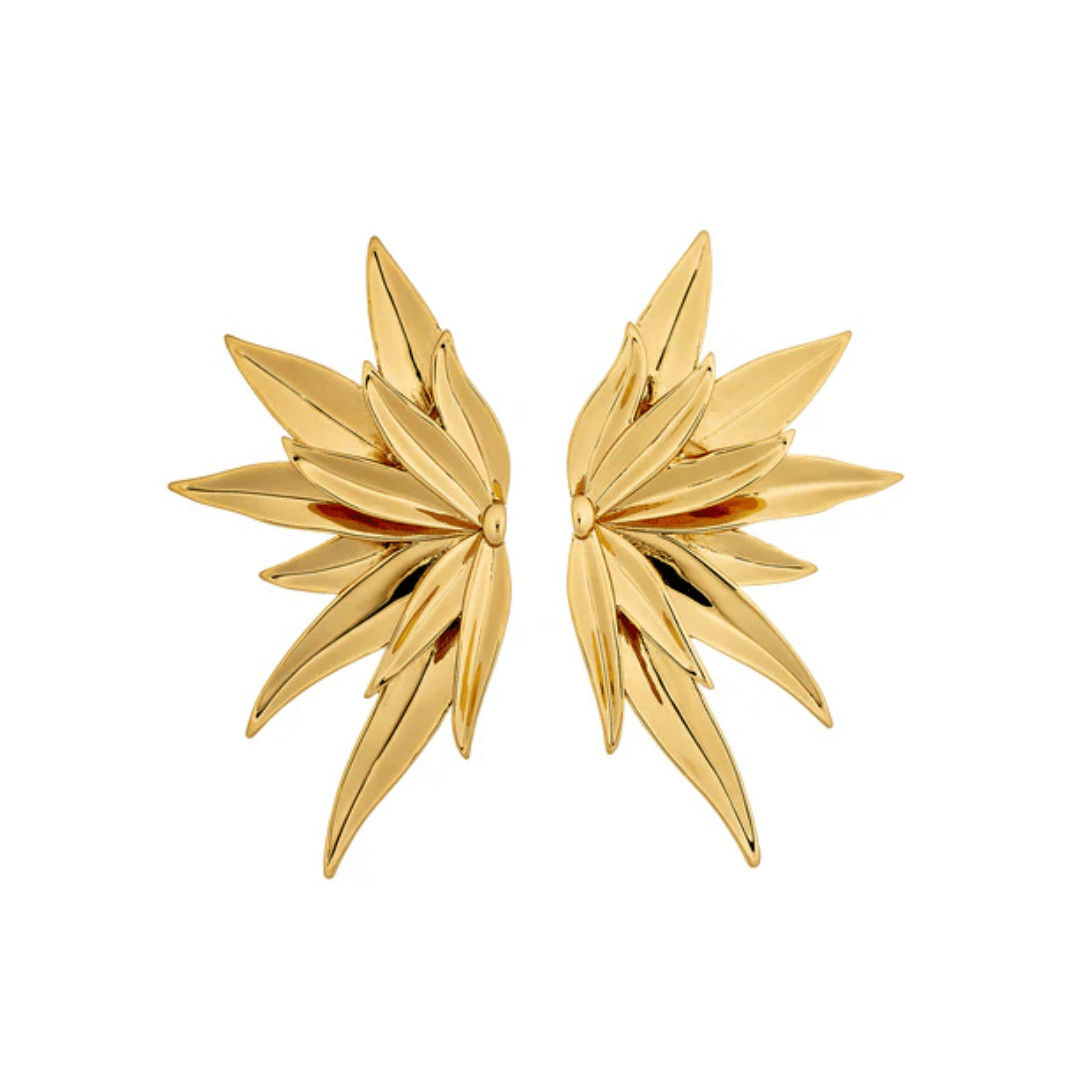 Crystals & Co | Fan Leaf Earrings