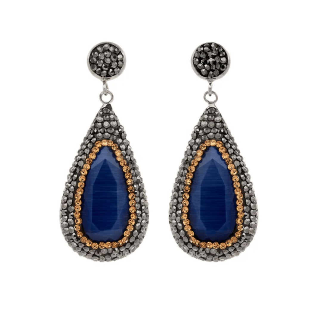 Crystals & Co | Sapphire Gem Drop Earrings