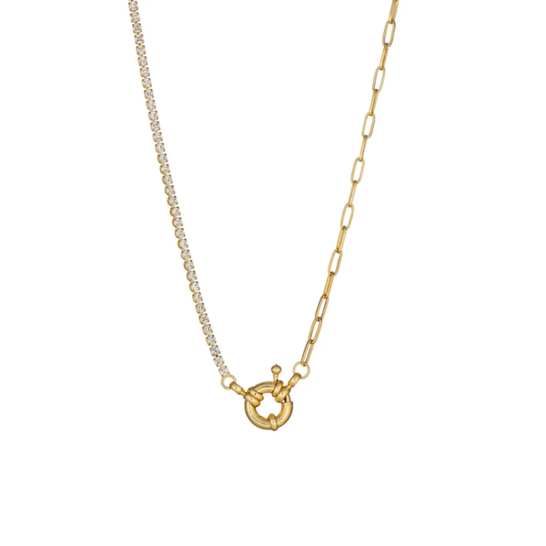 Crystals & Co | Split Chain CZ Necklace