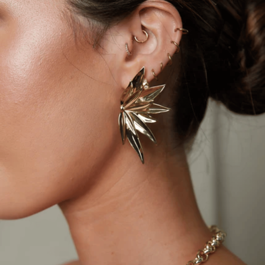 Crystals & Co | Fan Leaf Earrings