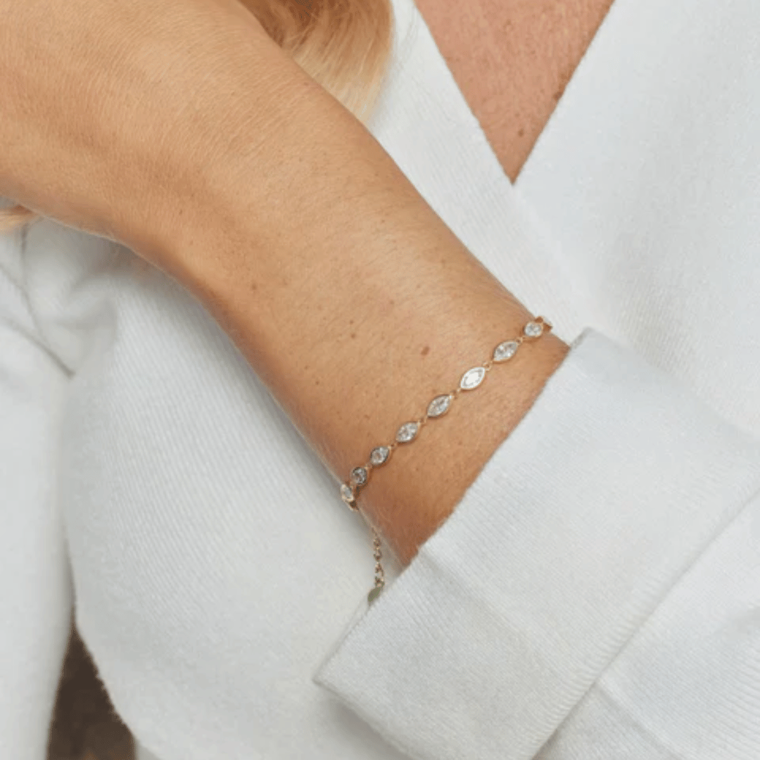 Crystals & Co | Marquise Diamond Link Bracelet