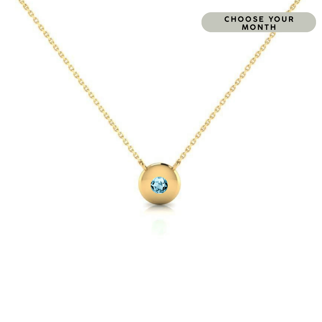 9ct Gold Birthstone Necklace