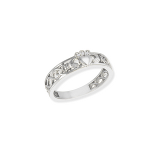 Claddagh CZ Silver Ring