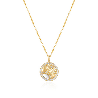 Gold Shiny Sun Star Necklace