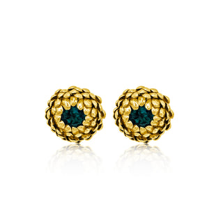 Emerald Thistle Studs