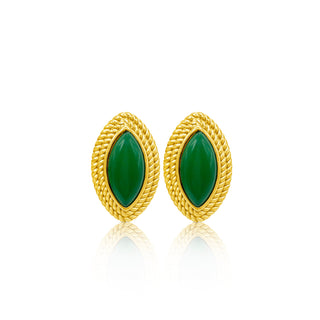 Emerald Marquise Vintage Earrings