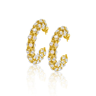 Luxe Crystal Hoops