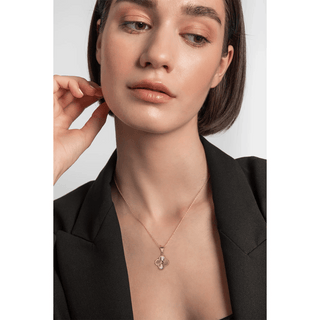 9CT Gold CZ Cut Clover Necklace